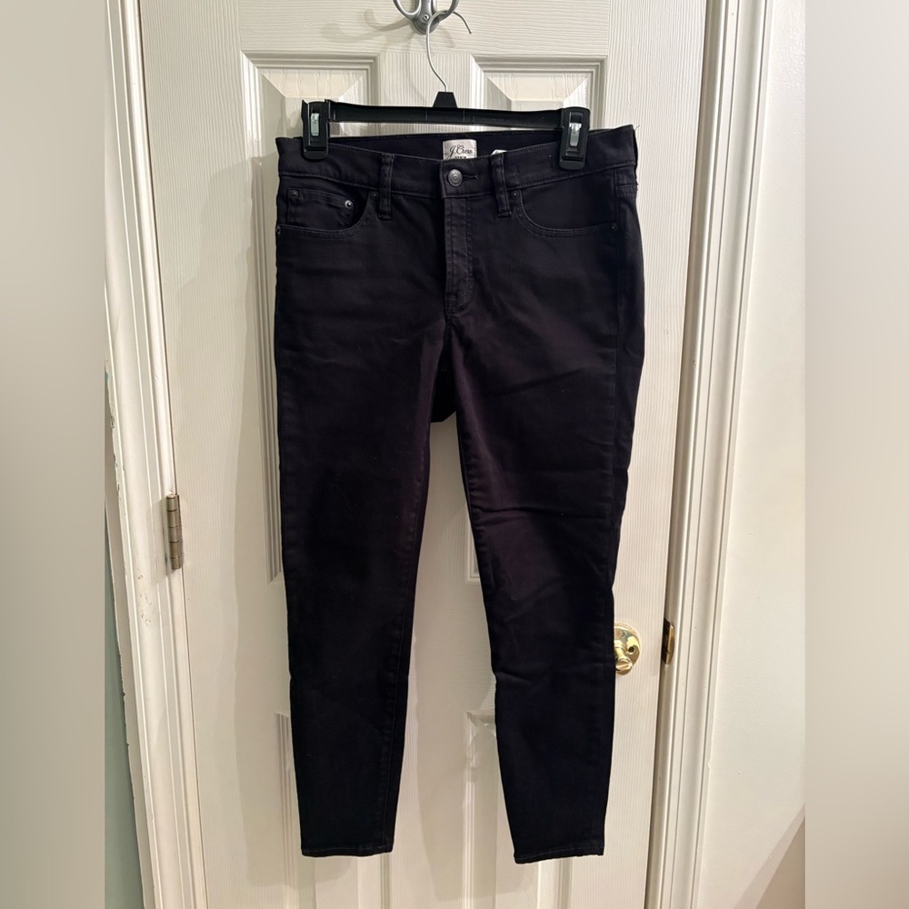 J. Crew 8 Inch Toothpick Black Jeans
